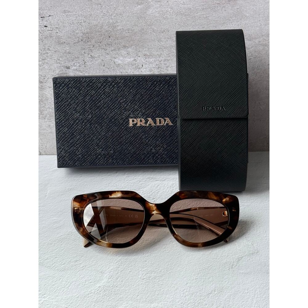 NEW Prada PR D02S Cat Eye Sunglasses in Havana Powder $390 - Picture 2 of 6
